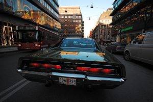 car, Dodge, City, Street, 1969 Dodge Charger R T