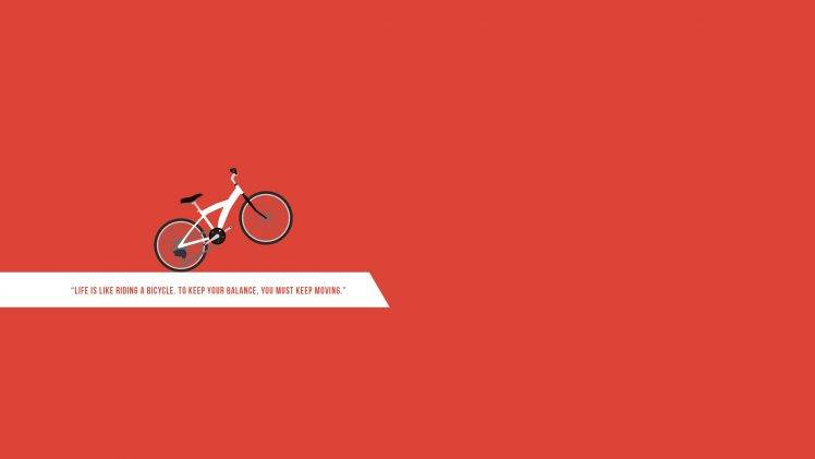 Hình nền đỏ với câu trích dẫn và chiếc xe đạp sẽ đem lại cho bạn một cảm giác sự lãng mạn, hứng khởi và sự tiến bộ vô cùng đáng kinh ngạc.