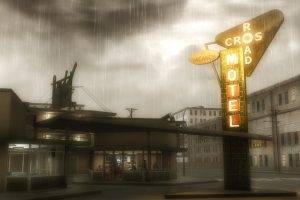 architecture, Building, Heavy Rain, Video Games, Play Station, Hotels, Street, Clouds, Crossroads