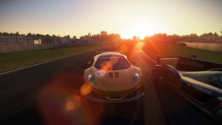 Project CARS, McLaren MP4 12C GT3, Le Mans, Sunset HD Wallpaper Desktop Background