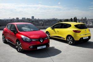 red, Yellow, Car, Renault, Renault Clio, Futuristic
