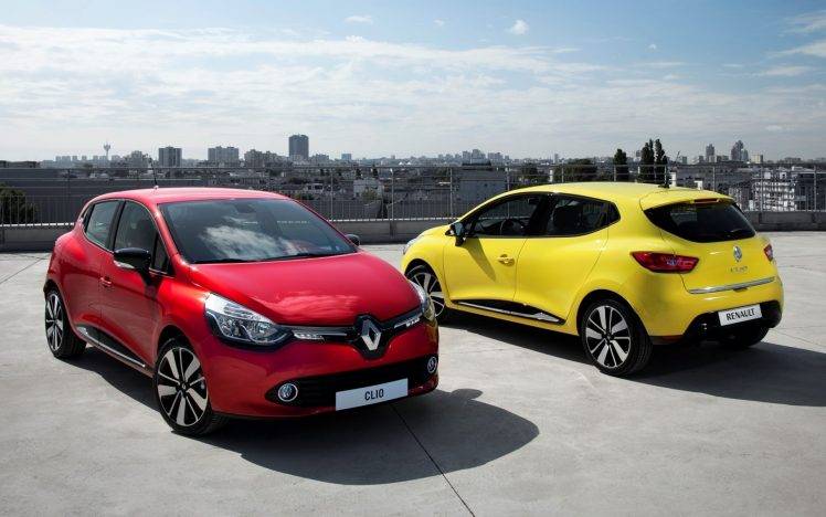 red, Yellow, Car, Renault, Renault Clio, Futuristic HD Wallpaper Desktop Background