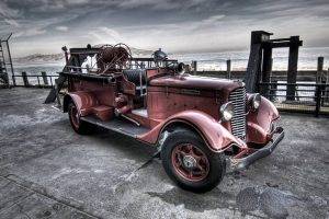 car, Old Car, Fire Fighter