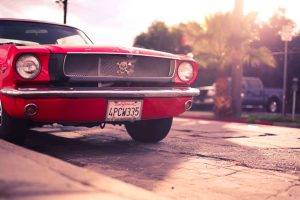 car, Ford, Ford Mustang, Skull, Red