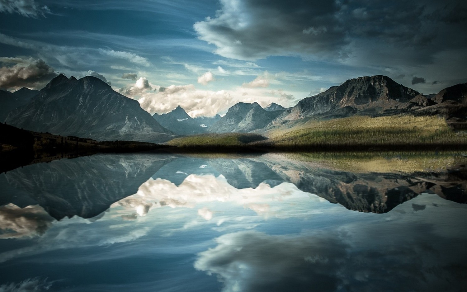 nature, Landscape, Lake, Reflection, Calm, Mountain, Clouds, Water Wallpaper