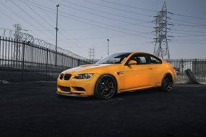 car, BMW, Yellow Cars