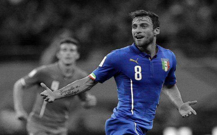 soccer, Italy, Marchisio, Selective Coloring HD Wallpaper Desktop Background