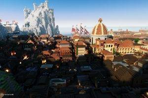 Minecraft, Video Games, City, Cityscape