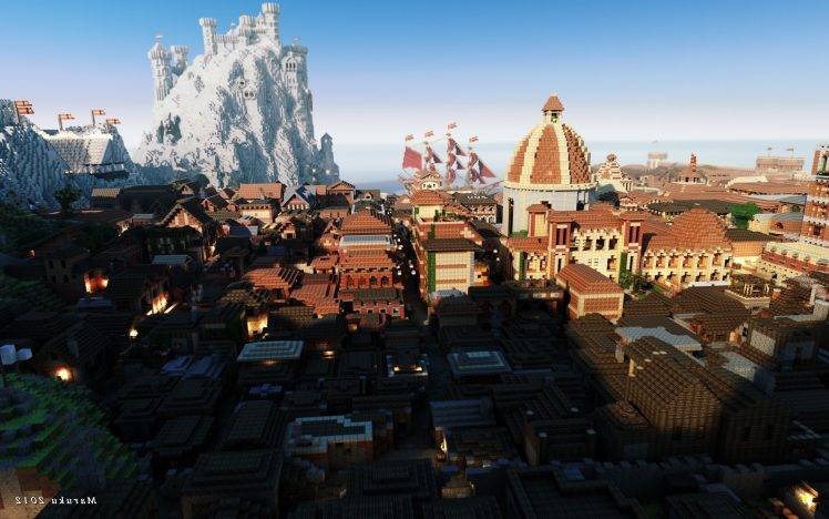 Minecraft, Video Games, City, Cityscape HD Wallpaper Desktop Background