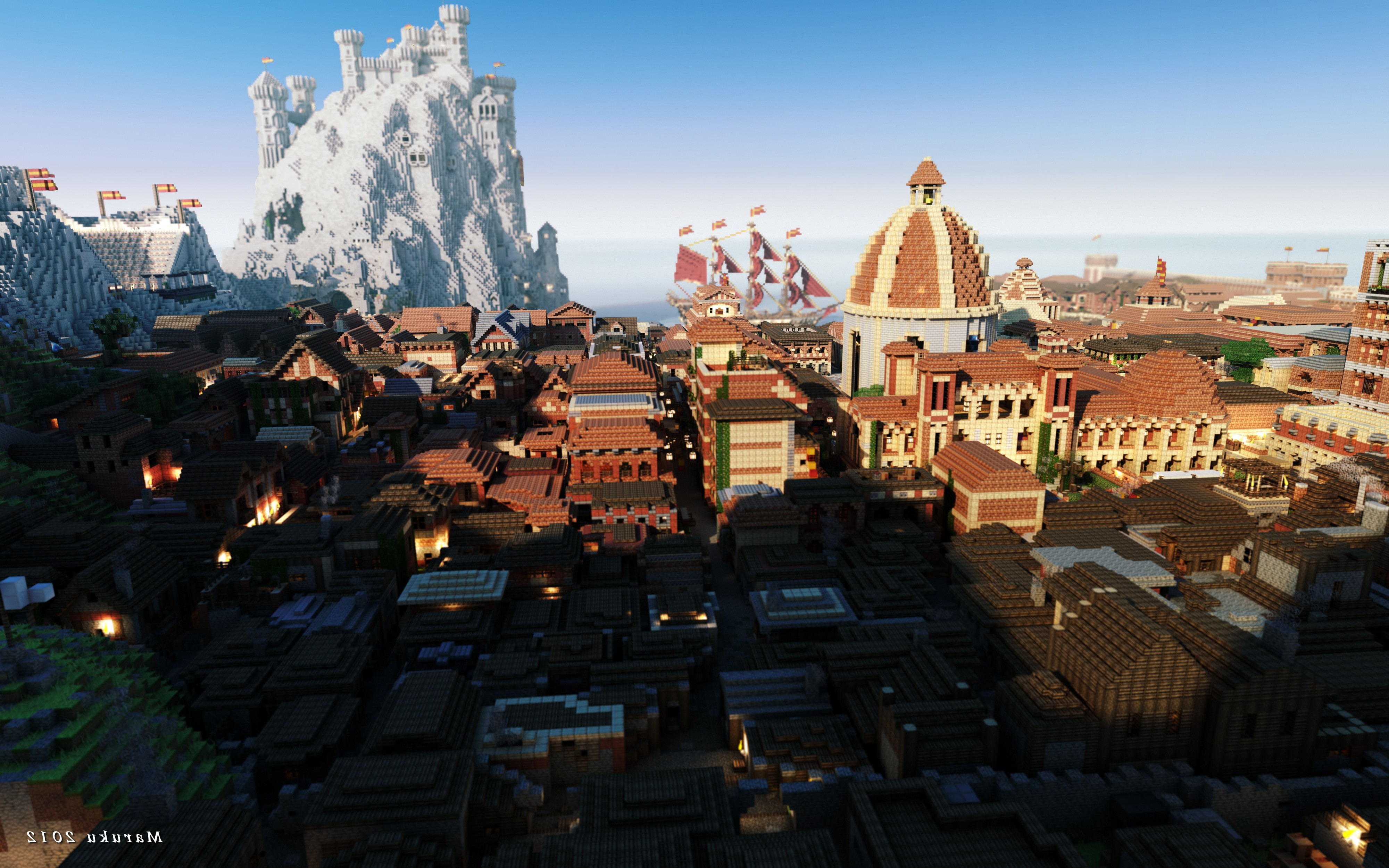 Minecraft, Video Games, City, Cityscape Wallpaper