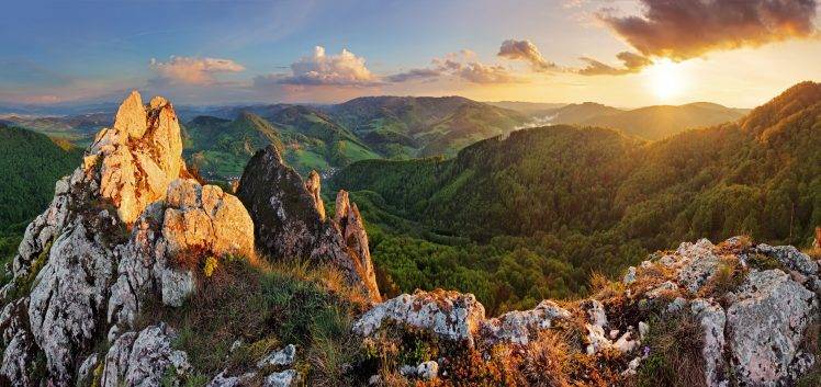 nature, Mountain, Rock, Landscape, Sunset, Hill HD Wallpaper Desktop Background