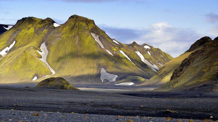 nature, Landscape, Mountain, Iceland, Snow, Clouds, Rock HD Wallpaper Desktop Background