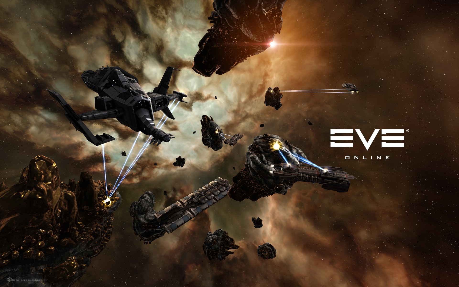 EVE Online Space Spaceship Mining Caldari Video Games Wallpapers 