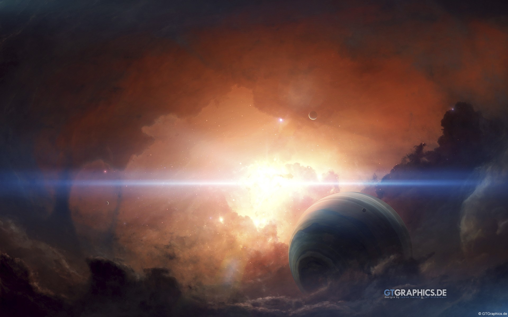 space, Space Art, Flares, Planet Wallpaper