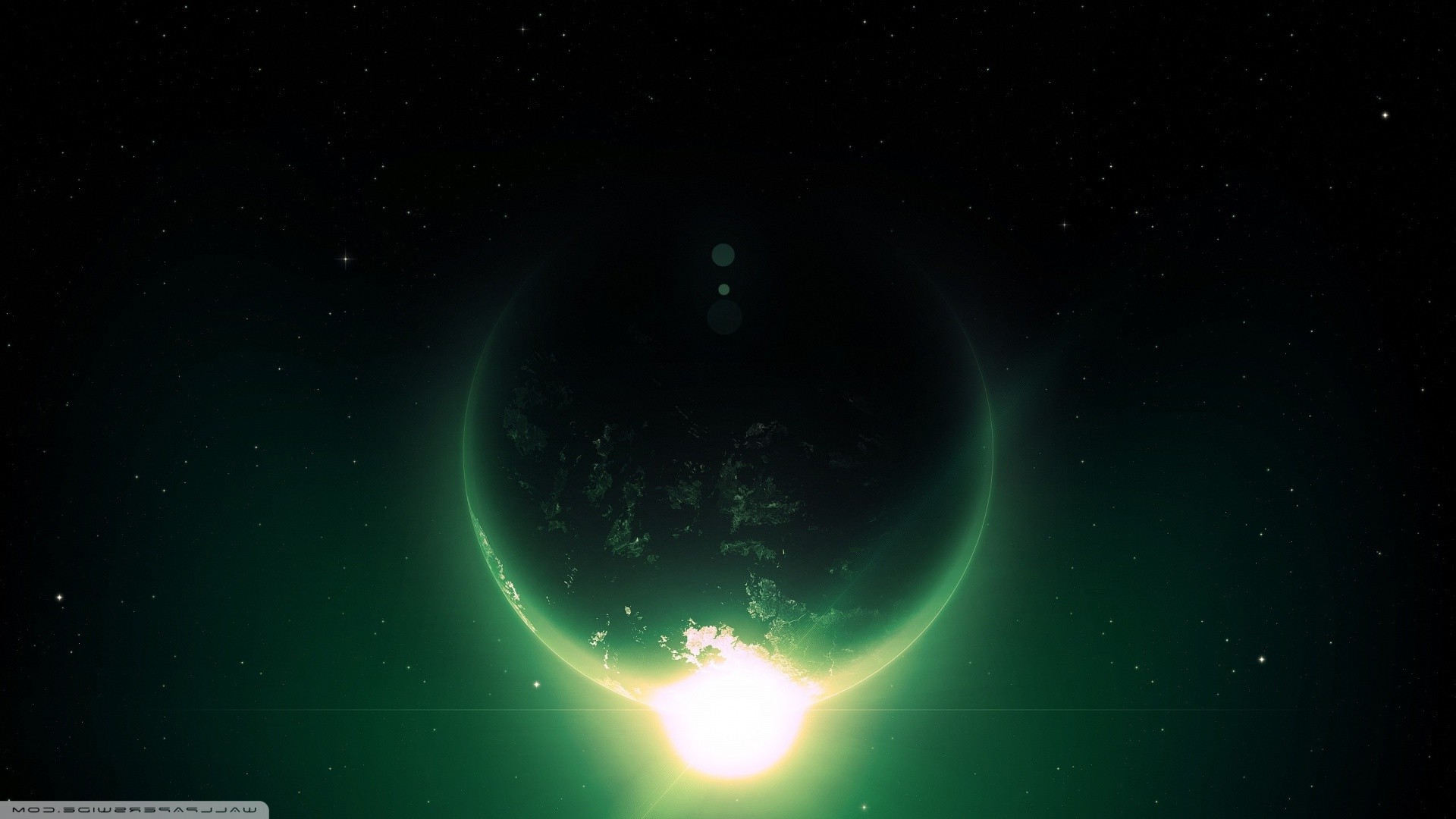 space, Space Art, Planet, Flares Wallpaper