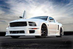 car, Muscle Cars, Ford Mustang, White Cars