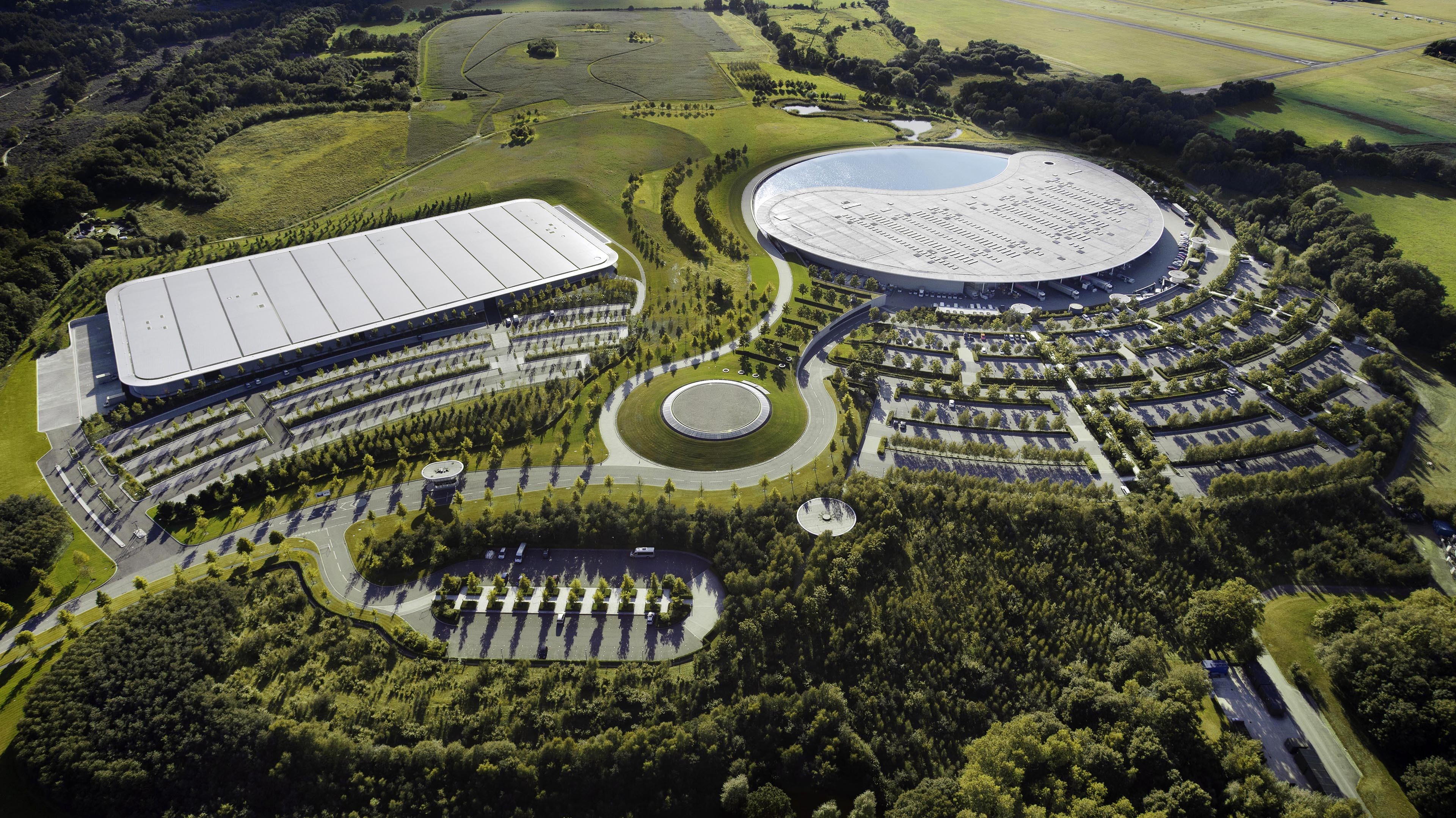McLaren Technology Centre, Car, Aerial View, McLaren Wallpaper