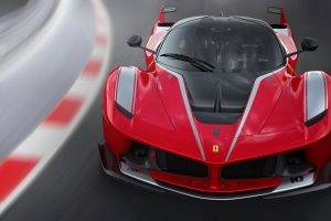 Ferrari FXXK, Car, Race Tracks, Motion Blur