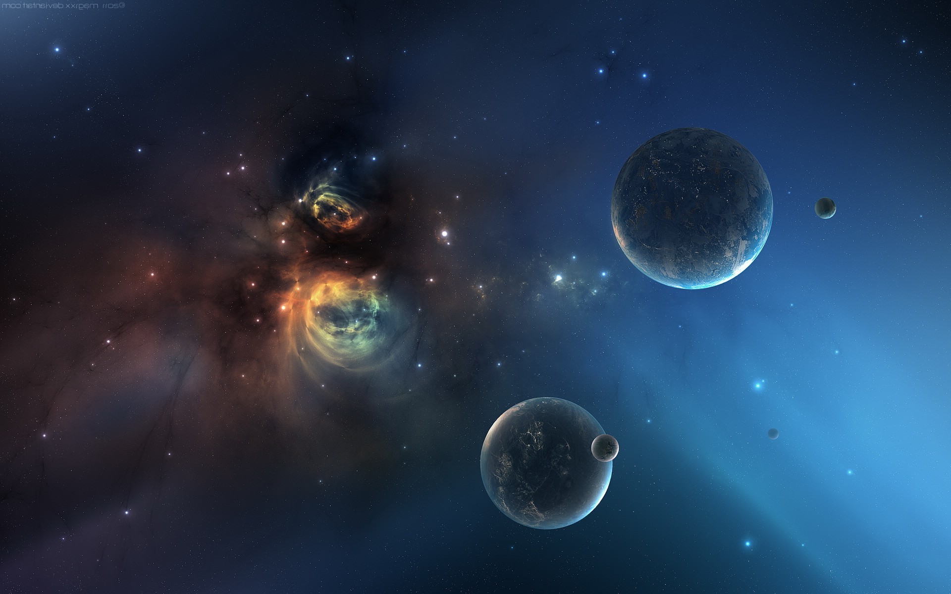 space Art, Planet, Nebula Wallpaper