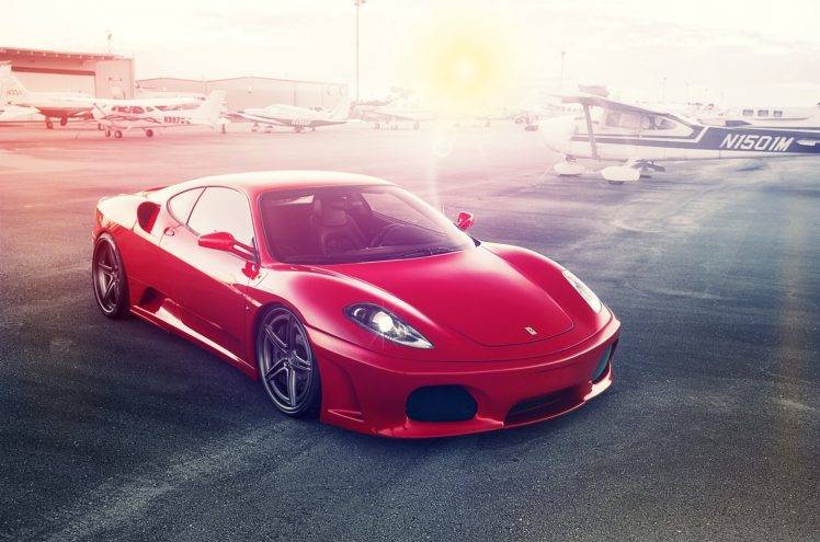 Ferrari, Ferrari 430, Sunset, Selective Coloring, Car HD Wallpaper Desktop Background