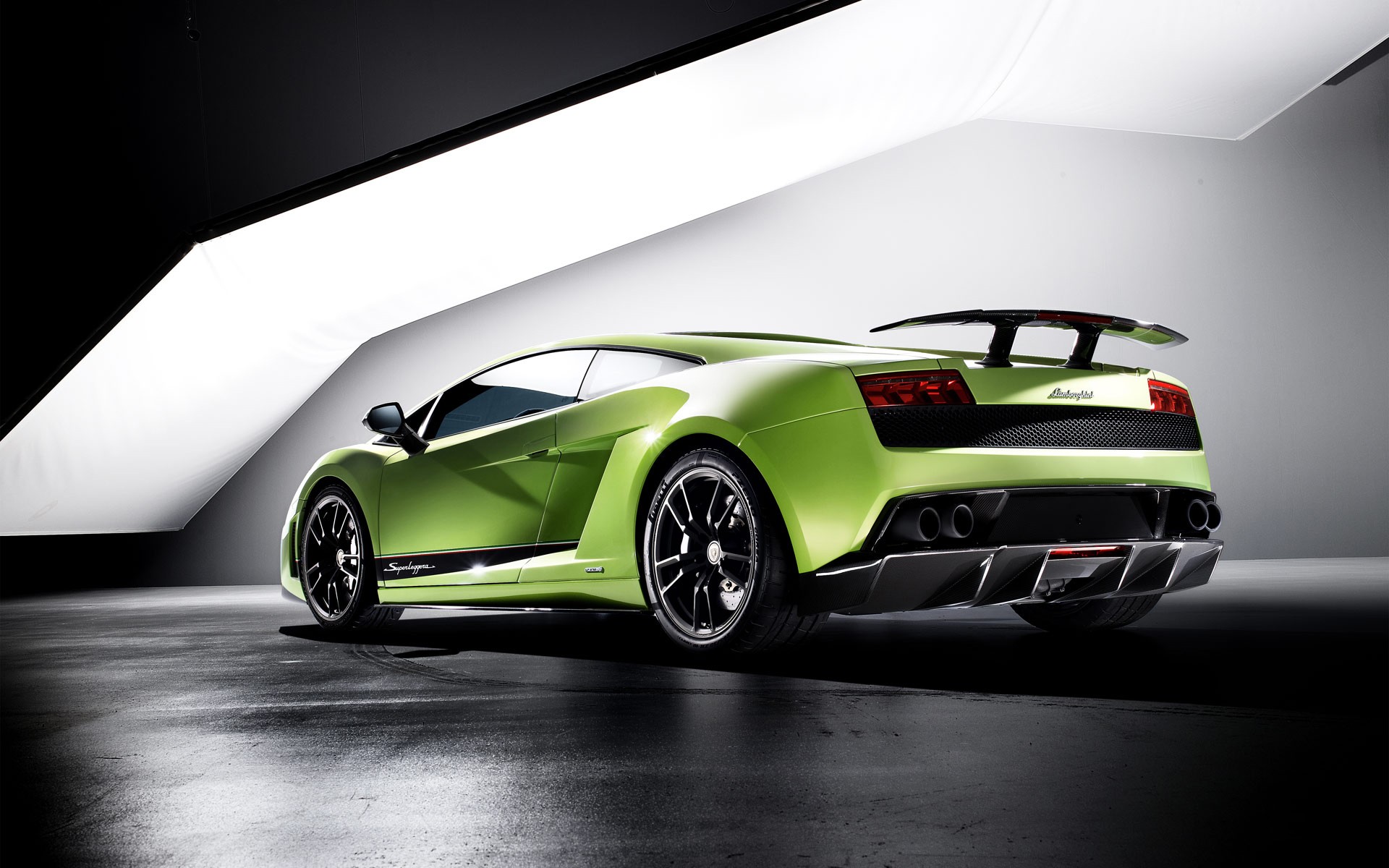car, Lamborghini, Lamborghini Gallardo Superleggera LP570, Green Cars Wallpaper