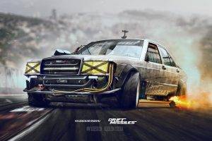 Mercedes Benz, Drift, Car, Adobe Photoshop, Drift Missile