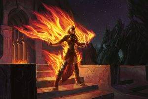 Magic Duels: Origins, Video Games, Fantasy Art, Fire, Women, Chandra Nalaar, Magic: The Gathering