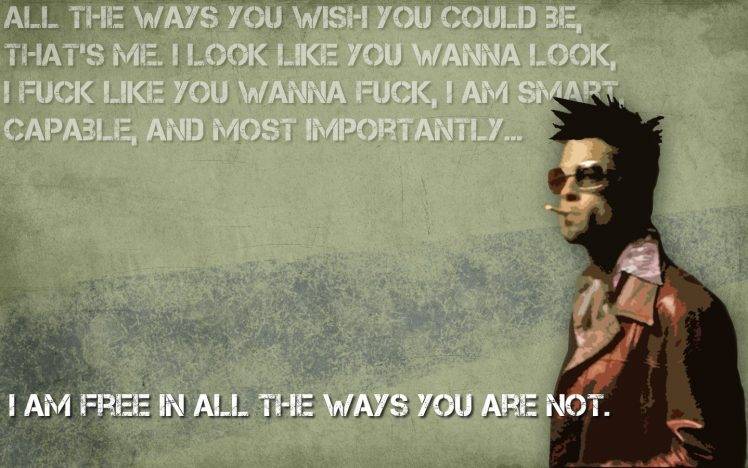 quote, Inspirational, Fight Club, Brad Pitt HD Wallpaper Desktop Background
