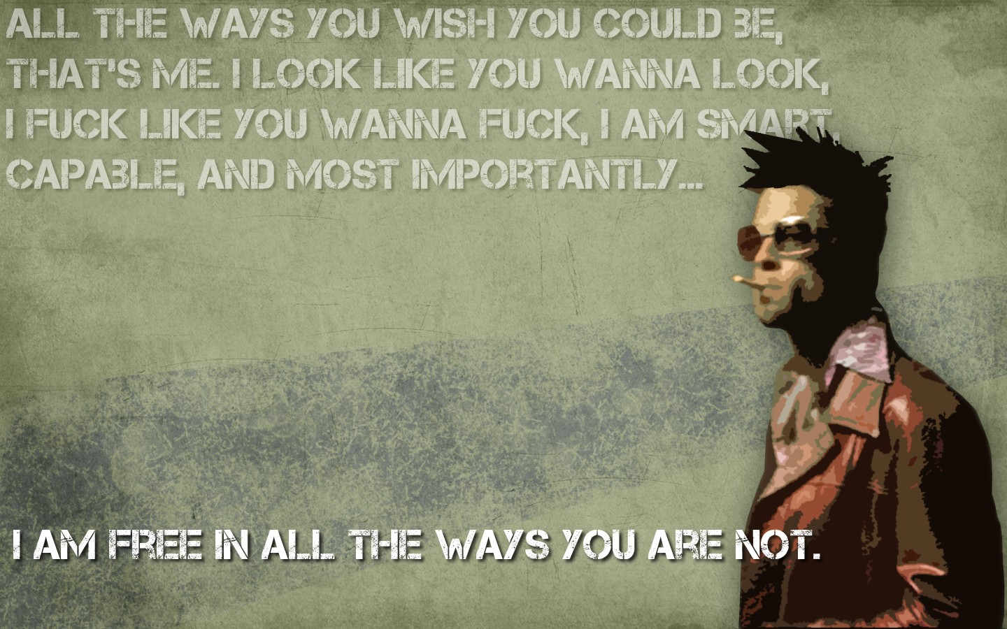 quote, Inspirational, Fight Club, Brad Pitt Wallpaper