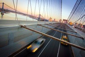 city, Urban, Bridge, Motion Blur, Car, New York City