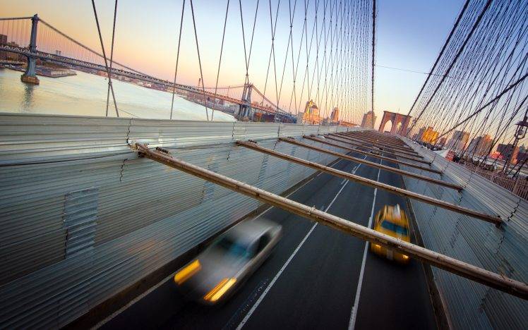 city, Urban, Bridge, Motion Blur, Car, New York City HD Wallpaper Desktop Background