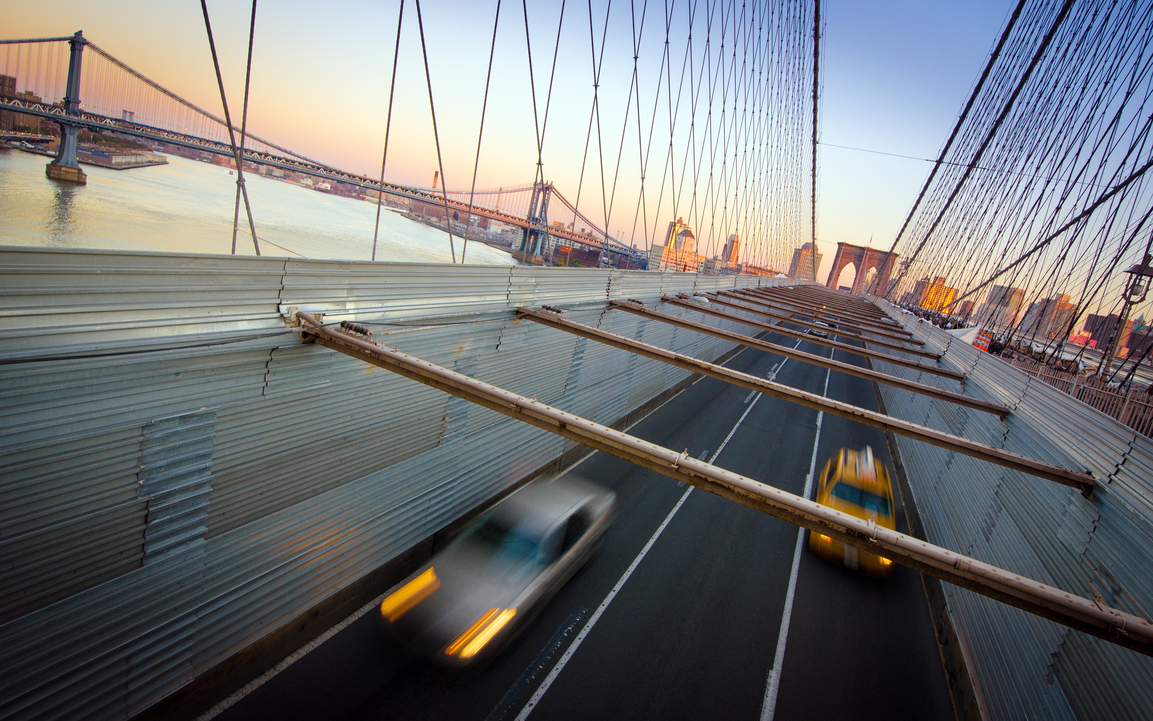 city, Urban, Bridge, Motion Blur, Car, New York City Wallpaper