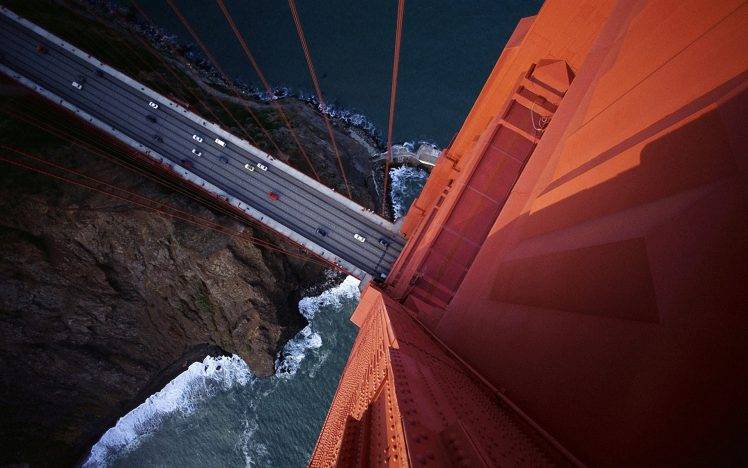 aerial View, Bridge, Rock, Car, Golden Gate Bridge HD Wallpaper Desktop Background