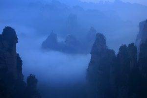 cliff, Landscape, Mist