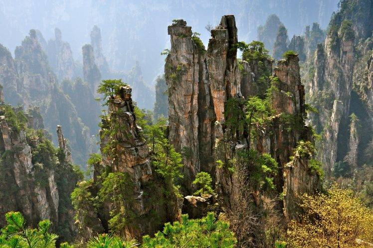 landscape, Cliff, Nature, Rock Formation, Trees HD Wallpaper Desktop Background
