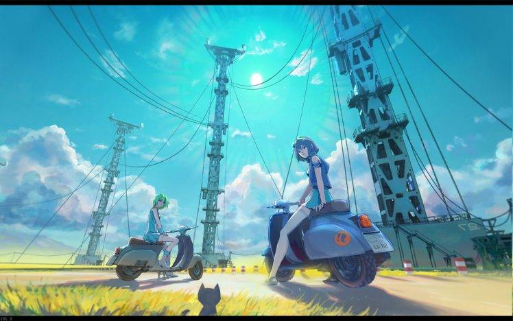 anime, Anime Girls, Women Outdoors HD Wallpaper Desktop Background