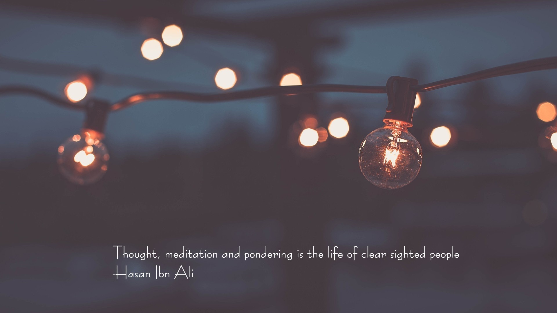 Islam, Hasan Ibn Ali, Imam, Quote, Imam Hasan, Lights, Wire, Depth Of Field Wallpaper