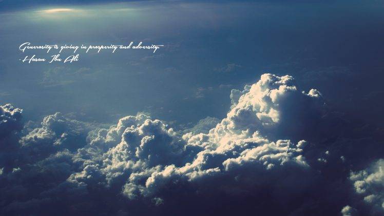 Imam Hasan, Hasan Ibn Ali, Islam, Imam, Quote, Clouds, Sky, Nature HD Wallpaper Desktop Background