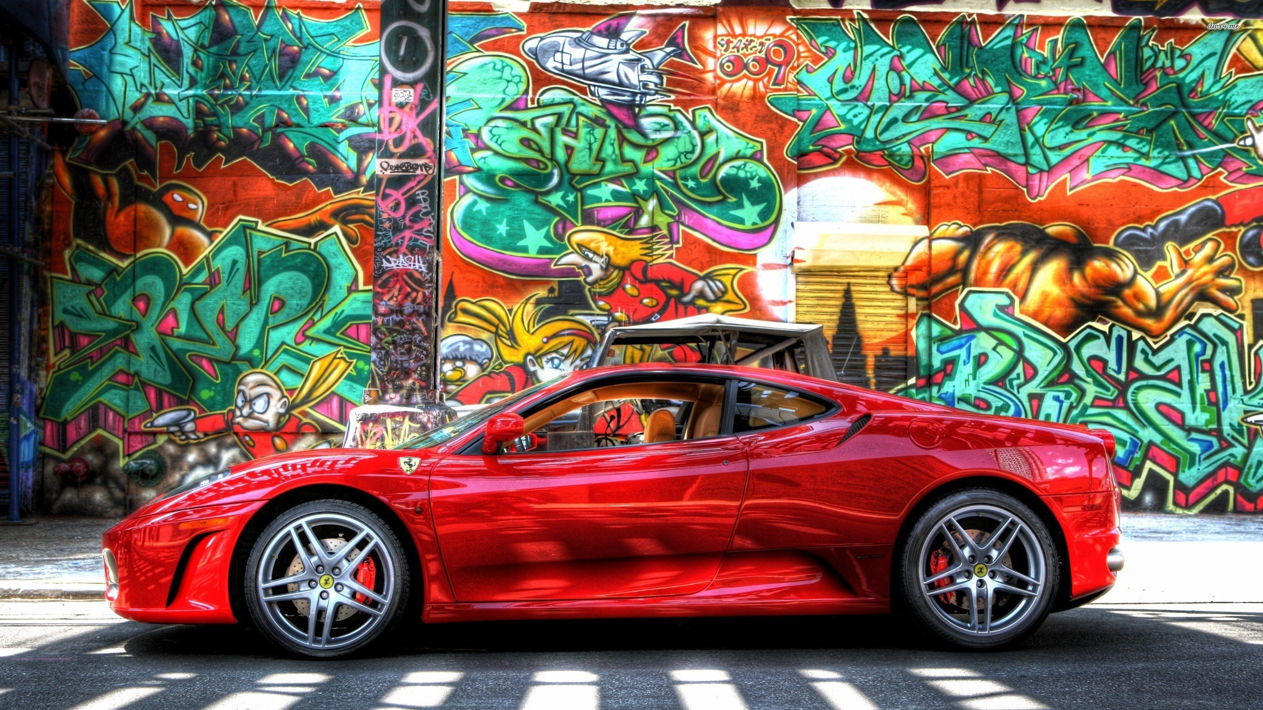 graffiti, Car, Ferrari Wallpaper