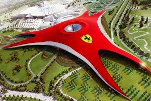 Ferrari World, Ferrari, Abu Dhabi, Building, City, Cityscape