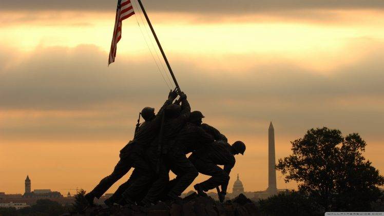 Iwo Jima, World War II, USA, USMC, Memorial, United States Navy, Washington, D.C., Military HD Wallpaper Desktop Background
