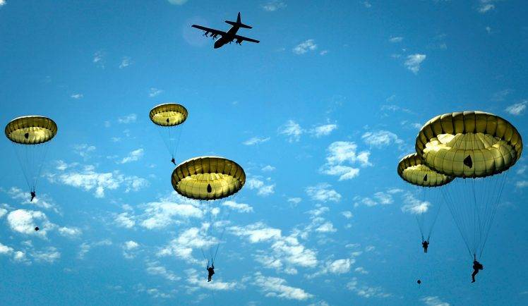United States Army, Airborne, Military, USA, Parachutes, Lockheed C 130 Hercules HD Wallpaper Desktop Background
