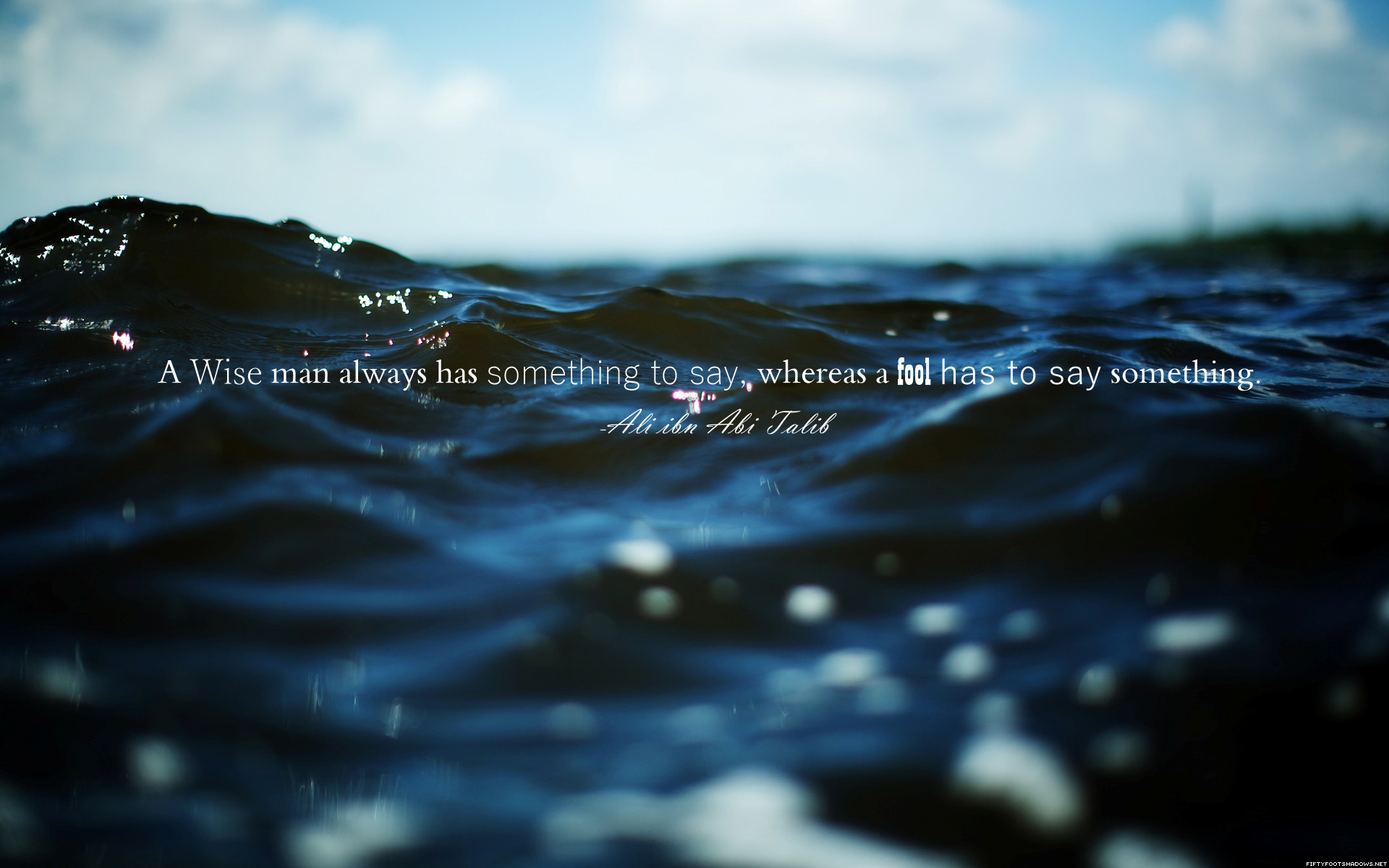 Ali Ibn Abi Talib, Islam, Imam, Quote, Sea, Water, Sky, Nature Wallpaper