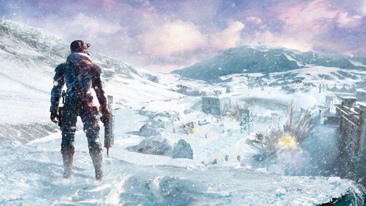 Lost Planet, Video Games, Concept Art, Snow, Winter, Weapon HD Wallpaper Desktop Background