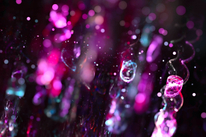 fractal, Abstract, Digital Art, Bokeh, Blurred, Purple