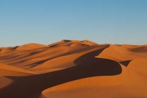 nature, Landscape, Desert, Sand, Dune, Clear Sky, Shadow