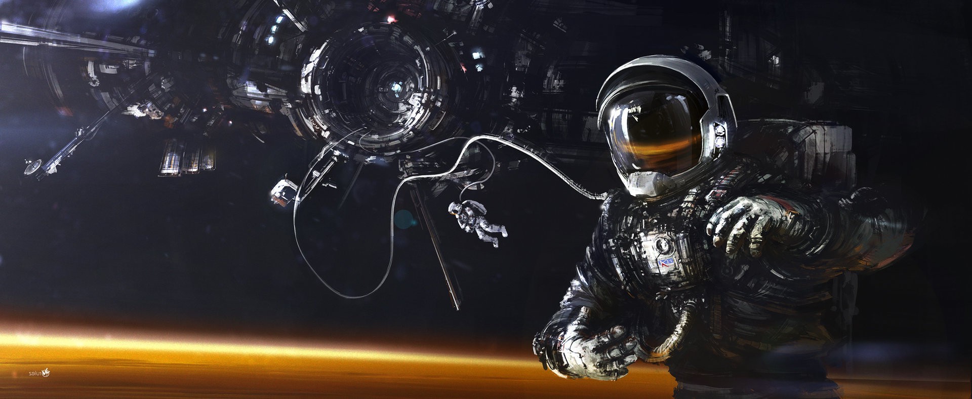 science Fiction, Artwork, Astronaut, Space, Space Station Wallpaper