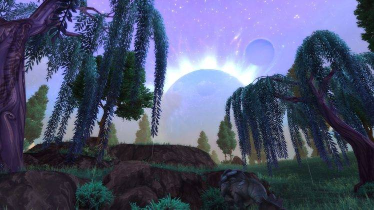 World Of Warcraft, Shadowmoon Valley, Trees HD Wallpaper Desktop Background