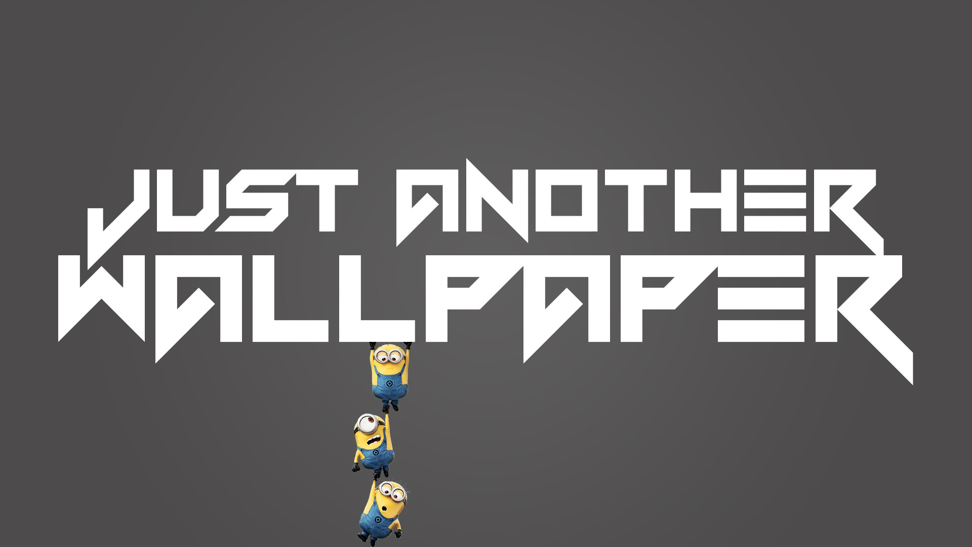 minions, Typography, Gray Background Wallpaper