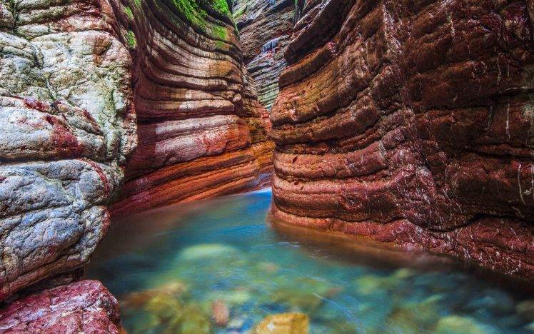 nature, Landscape, River, Canyon, Austria, Erosion, Colorful, Water HD Wallpaper Desktop Background